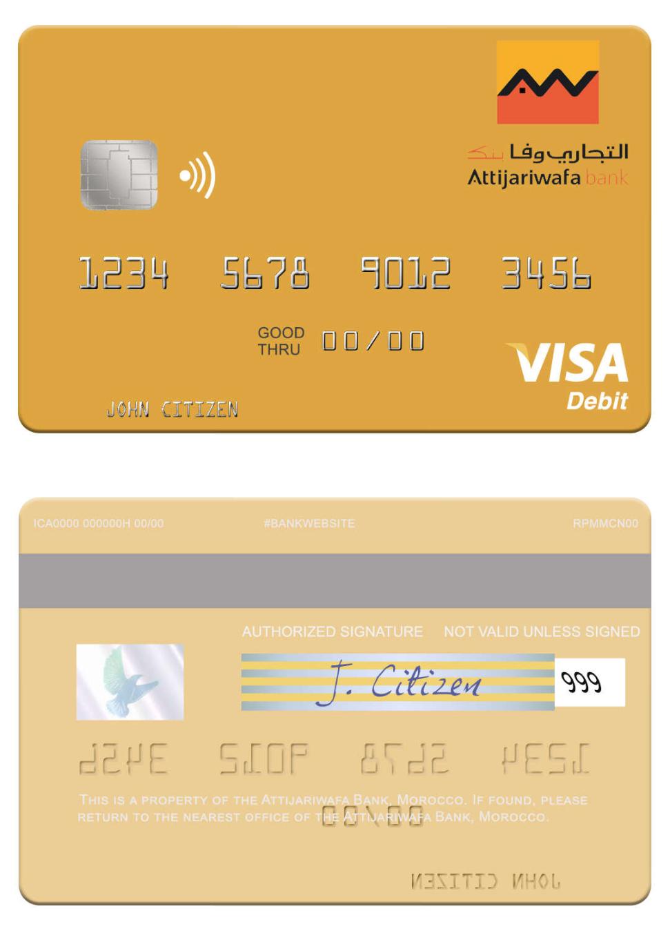 Morocco Attijariwafa Bank visa debit card